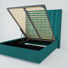 Кровать Венеция ЛЮКС с ПМ 900 (велюр бирюзовый) в Асбесте - asbest.mebel24.online | фото