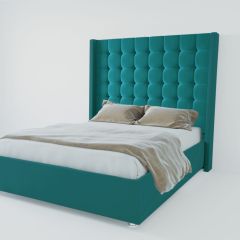 Кровать Венеция ЛЮКС с ПМ 900 (велюр бирюзовый) в Асбесте - asbest.mebel24.online | фото 2