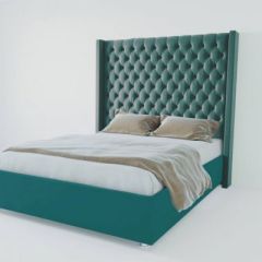 Кровать Версаль ЛЮКС с ПМ 1400 (велюр бирюзовый) в Асбесте - asbest.mebel24.online | фото