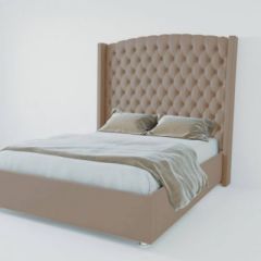Кровать Версаль ЛЮКС с ПМ 1400 (велюр темно-серый) в Асбесте - asbest.mebel24.online | фото