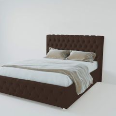 Кровать Версаль с ПМ 2000 (экокожа коричневая) в Асбесте - asbest.mebel24.online | фото