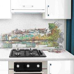 Кухонный фартук со столешницей (А-015) в едином стиле (3050 мм) в Асбесте - asbest.mebel24.online | фото
