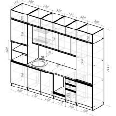 Кухонный гарнитур Адажио люкс 3000 мм в Асбесте - asbest.mebel24.online | фото 2