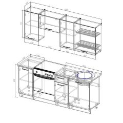 Кухонный гарнитур Лада 2000 (Стол. 26мм) в Асбесте - asbest.mebel24.online | фото 2