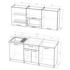 Кухонный гарнитур Лариса макси 1 1800 мм в Асбесте - asbest.mebel24.online | фото 2