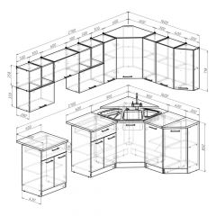 Кухонный гарнитур Лариса оптима 5 2700х1600 мм в Асбесте - asbest.mebel24.online | фото 2