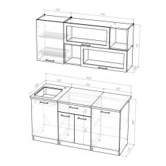 Кухонный гарнитур Лоретта стандарт 1600 мм в Асбесте - asbest.mebel24.online | фото 2
