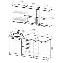 Кухонный гарнитур Паола макси 1800 мм в Асбесте - asbest.mebel24.online | фото 2