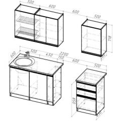 Кухонный гарнитур Сиена стандарт 1600 мм в Асбесте - asbest.mebel24.online | фото 2