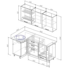 Кухонный гарнитур угловой Пайн 1000х1800 (Стол. 26мм) в Асбесте - asbest.mebel24.online | фото 2