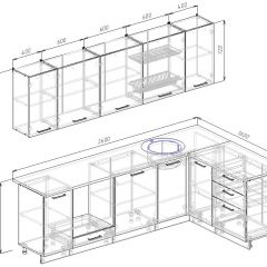 Кухонный гарнитур угловой Вегас 2600*1600 (Стол. 26мм) в Асбесте - asbest.mebel24.online | фото 2