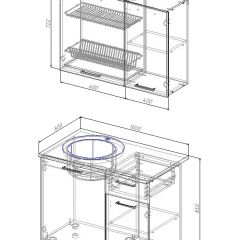 Кухонный гарнитур Вегас 1000 (Стол. 26мм) в Асбесте - asbest.mebel24.online | фото 2