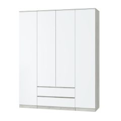 ЛОРИ Спальный гарнитур модульный (дуб серый/белый) в Асбесте - asbest.mebel24.online | фото 2