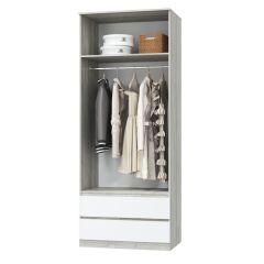 ЛОРИ Спальный гарнитур модульный (дуб серый/белый) в Асбесте - asbest.mebel24.online | фото 7