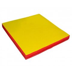 Мат гимнастический 1х1х0,1м цв. красный-желтый в Асбесте - asbest.mebel24.online | фото