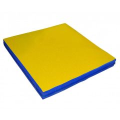 Мат гимнастический 1х1х0,1м цв. синий-желтый в Асбесте - asbest.mebel24.online | фото