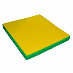 Мат гимнастический 1х1х0,05м цв. зеленый-желтый в Асбесте - asbest.mebel24.online | фото 1