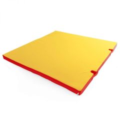 Мат гимнастический 1х1х0,08м с вырезом под стойки цв. красный-желтый в Асбесте - asbest.mebel24.online | фото