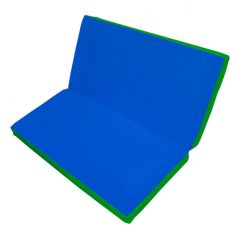 Мат гимнастический 1х1х0,1м складной цв. зеленый-синий в Асбесте - asbest.mebel24.online | фото 1