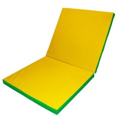 Мат гимнастический 2х1х0,08м складной цв. зеленый-желтый в Асбесте - asbest.mebel24.online | фото