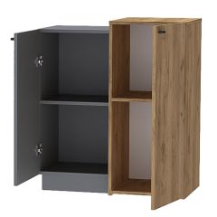 Модульная спальня Квадро (ЛДСП дуб крафт золотой) в Асбесте - asbest.mebel24.online | фото 5