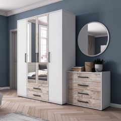 Модульная Спальня Соната (Белый/Дуб юкон) в Асбесте - asbest.mebel24.online | фото 3