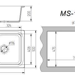 Мойка кухонная MS-12 (780х495) в Асбесте - asbest.mebel24.online | фото 3