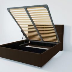 Кровать Корсика с ПМ 1800 (экокожа коричневая) в Асбесте - asbest.mebel24.online | фото