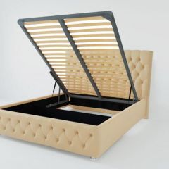 Кровать Версаль с ПМ 1200 (экокожа бежевая) в Асбесте - asbest.mebel24.online | фото 2
