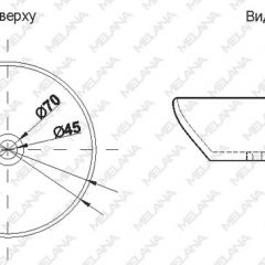 Накладная раковина melana mln-t4022-g28 (золото) в Асбесте - asbest.mebel24.online | фото 2