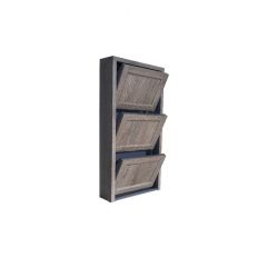 Обувница Комфорт Ф 002 Фасад 3D Гармонь ребро (3 секции) в Асбесте - asbest.mebel24.online | фото
