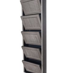 Обувница Комфорт Ф 002 Фасад 3D Гармонь ребро (5 секции) в Асбесте - asbest.mebel24.online | фото