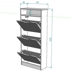 Обувница W10 в Асбесте - asbest.mebel24.online | фото 2