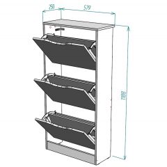 Обувница W8 в Асбесте - asbest.mebel24.online | фото 2