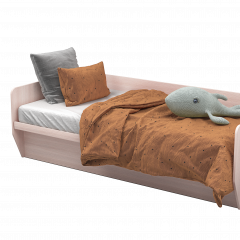 Кровать Зефир 1 с ПМ (Дуб Крафт белый) в Асбесте - asbest.mebel24.online | фото 1