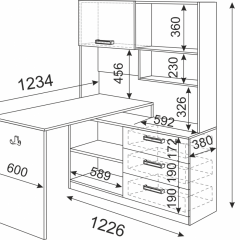 Подростковая Волкер (модульная) в Асбесте - asbest.mebel24.online | фото 23