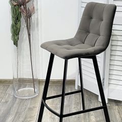 Полубарный стул CHILLI-QB SQUARE графит #14, велюр / черный каркас (H=66cm) М-City в Асбесте - asbest.mebel24.online | фото 4