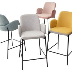 Полубарный стул NYX (H=65cm) VF109 розовый / VF110 брусничный М-City в Асбесте - asbest.mebel24.online | фото 3
