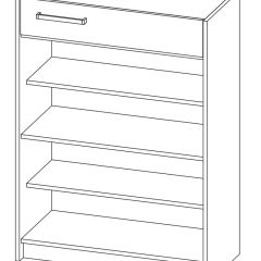 Прихожая Марица Тумба для обуви (ЯШ темный/ светлый) в Асбесте - asbest.mebel24.online | фото 2