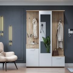 Прихожая ПР 1 (Дуб Сонома/Белый) в Асбесте - asbest.mebel24.online | фото
