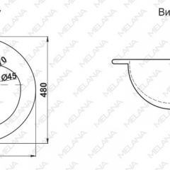 Раковина MELANA MLN-308 в Асбесте - asbest.mebel24.online | фото 2