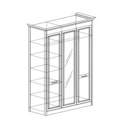 Шкаф 3-дверный со стеклом №453 Адель в Асбесте - asbest.mebel24.online | фото 2