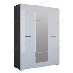 Шкаф 3-х створчатый Ненси 1500 (Венге/Белый глянец) в Асбесте - asbest.mebel24.online | фото