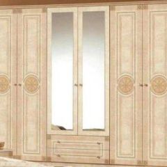 Шкаф 6-и дверный с зеркалами (02.146) Рома (беж) в Асбесте - asbest.mebel24.online | фото