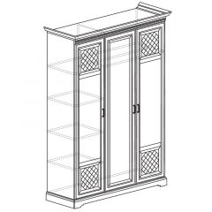 Шкаф для одежды 3-дверный №800 Парма кремовый белый в Асбесте - asbest.mebel24.online | фото 2