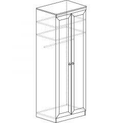 Шкаф для одежды №609 Инна Денвер темный в Асбесте - asbest.mebel24.online | фото 3
