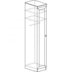 Шкаф для одежды №614 Инна Денвер темный в Асбесте - asbest.mebel24.online | фото 3