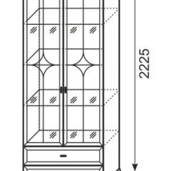 Шкаф для посуды 2-х дверный Венеция 16 бодега в Асбесте - asbest.mebel24.online | фото 3