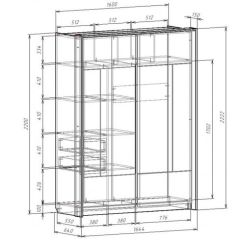 Шкаф-купе 1600 с плитой 22 мм ЛИБЕРТИ в Асбесте - asbest.mebel24.online | фото 4