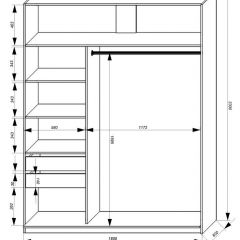 Шкаф-купе 1800 серии SOFT D1+D3+B2+PL1 (2 ящика+1штанга) профиль «Графит» в Асбесте - asbest.mebel24.online | фото 3